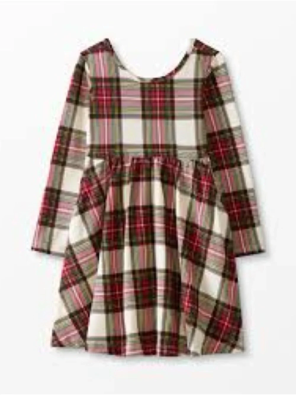 Hanna Andersson 6-7 Girls' Plaid Long Sleeve Skater Dress tartan holiday