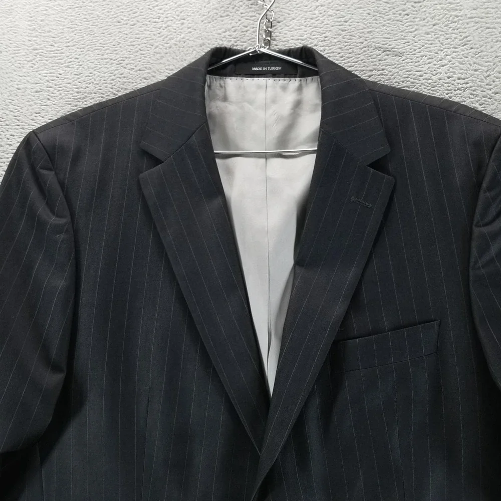 Hugo Boss Blazer Mens 42R Gray Pinstripe Super 120‎ Wool Pasolini Movie