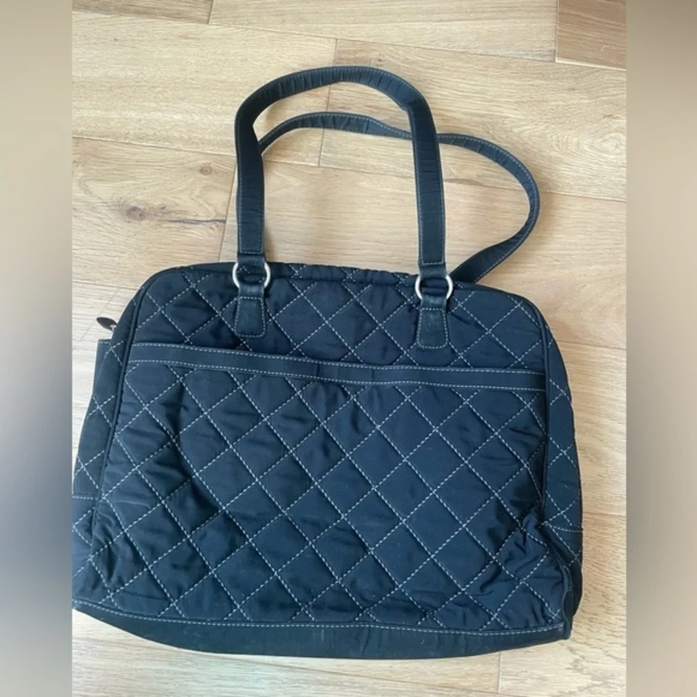 Vera bradley Black Quilted laptop Bag