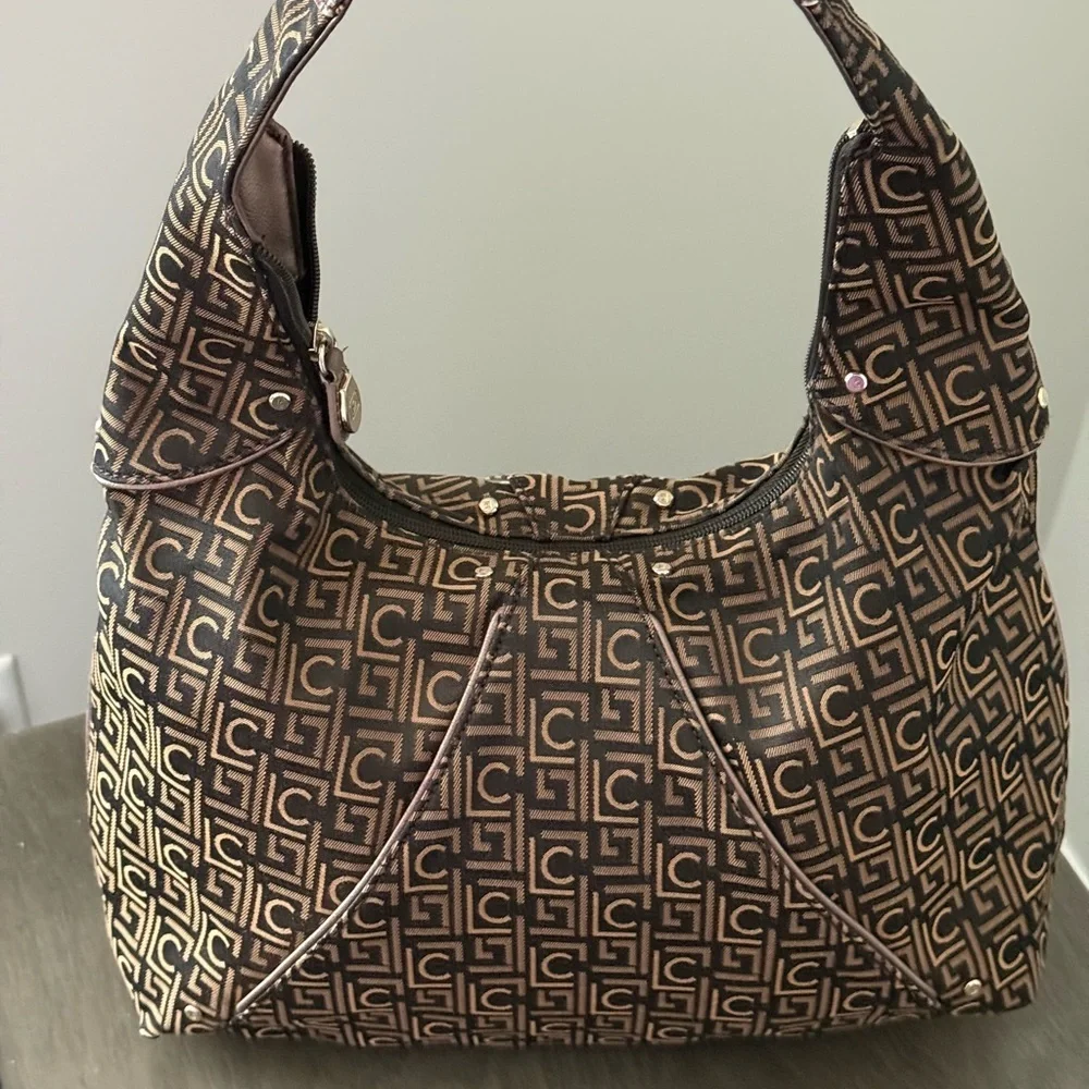 Liz Claiborne Monogram Handbag - Brown