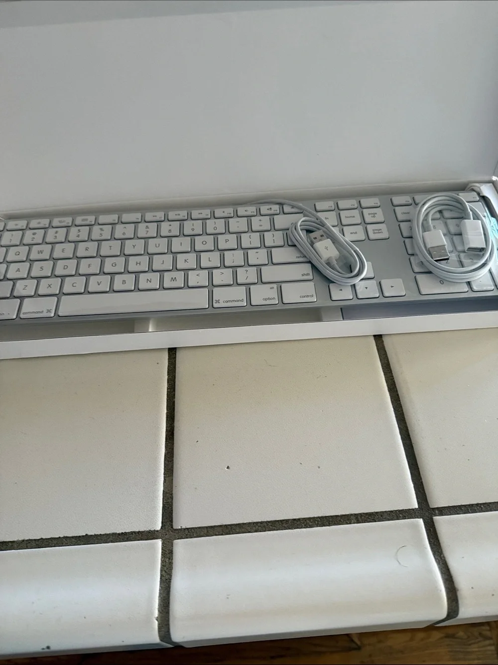Apple Magic Keyboard with Numeric Keypad — White and Silver