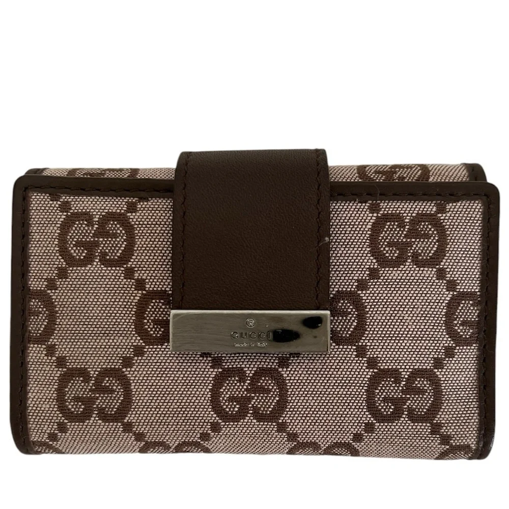 Gucci GG Monogram Six Key Case Italy Vintage