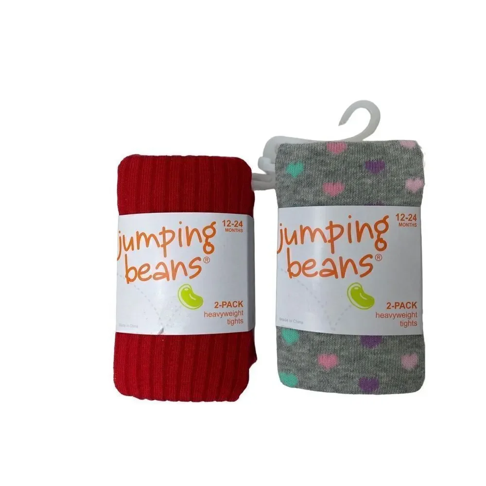 Jumping Beans®Girls 12-24Months Two 2- Pack Warmwear Tights