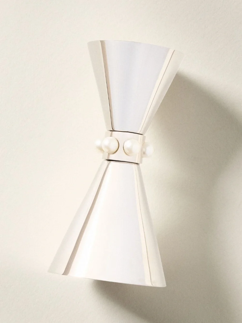 Anthropologie Cream Double Delphine Jigger with Pearl Band