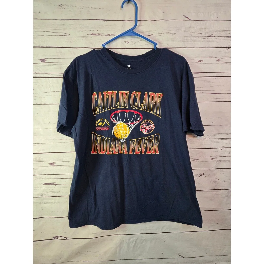 Fanatics Caitlin‎ Clark Indiana Fever WNBA #1 Draft Pick Navy Graphic T-Shirt XL