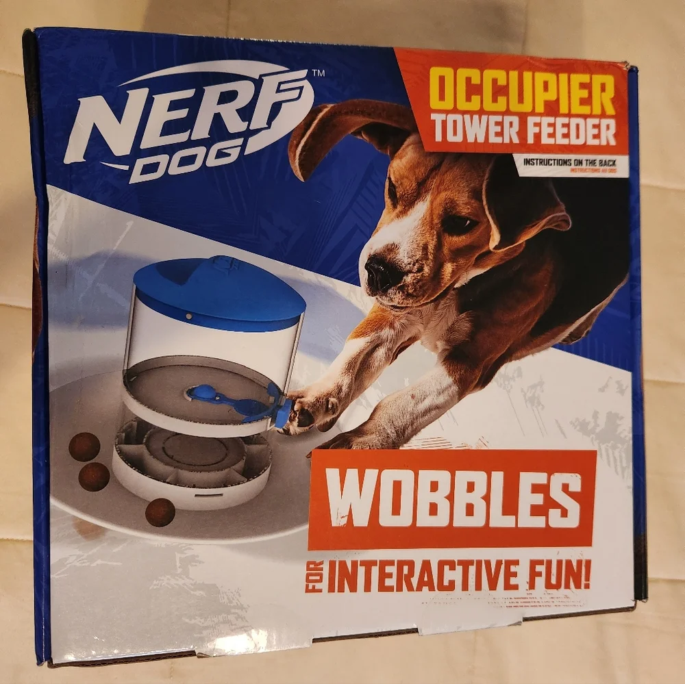 Nerf Dog Occupier Tower Feeder, New In Box, Interactive Toy, Durable