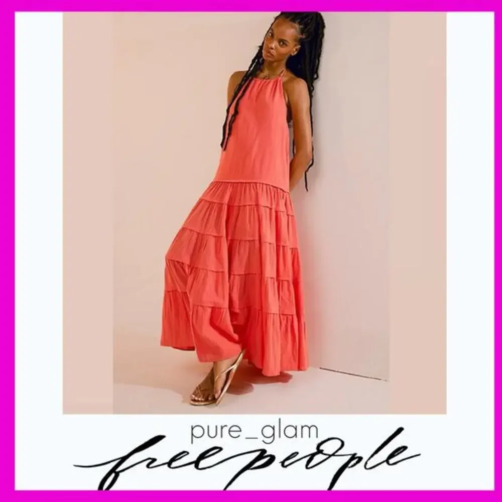 Free People maxi dress trave vacation long boho
