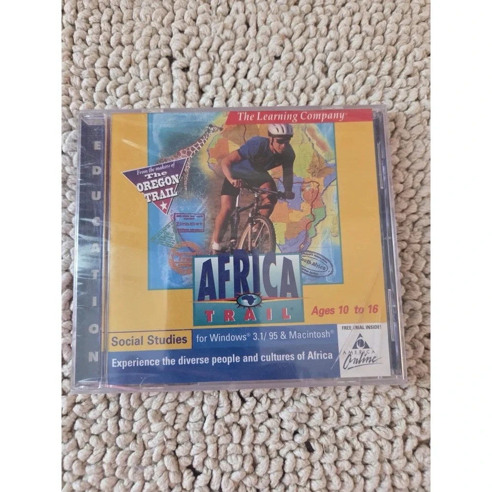 Africa Trail Factory Sealed Windows 3.1/ 95 & Macintosh 1997 CD-ROM Education