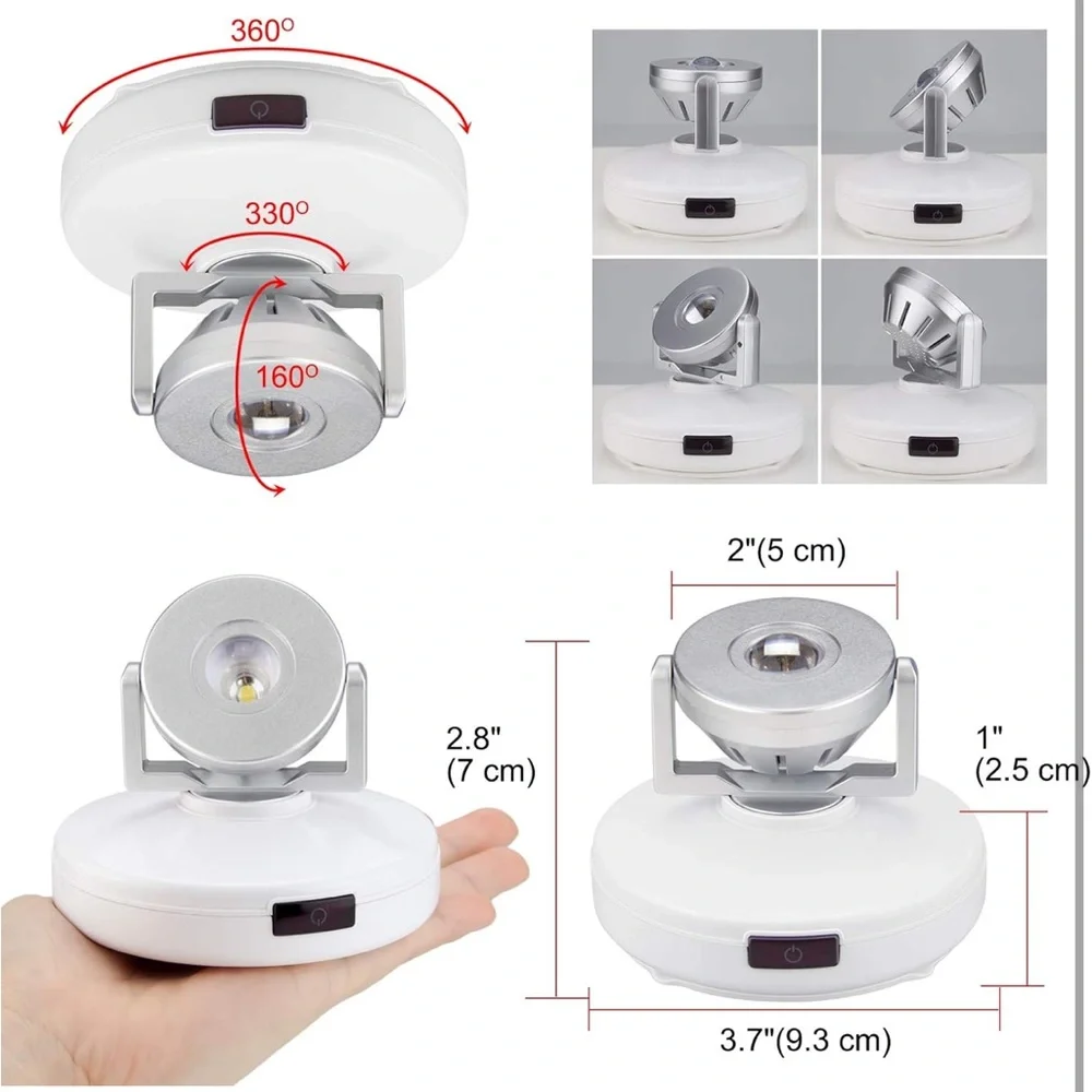 LED Spotlights Accent Light Battery Operated Dimmable‎ with Rotatable Head