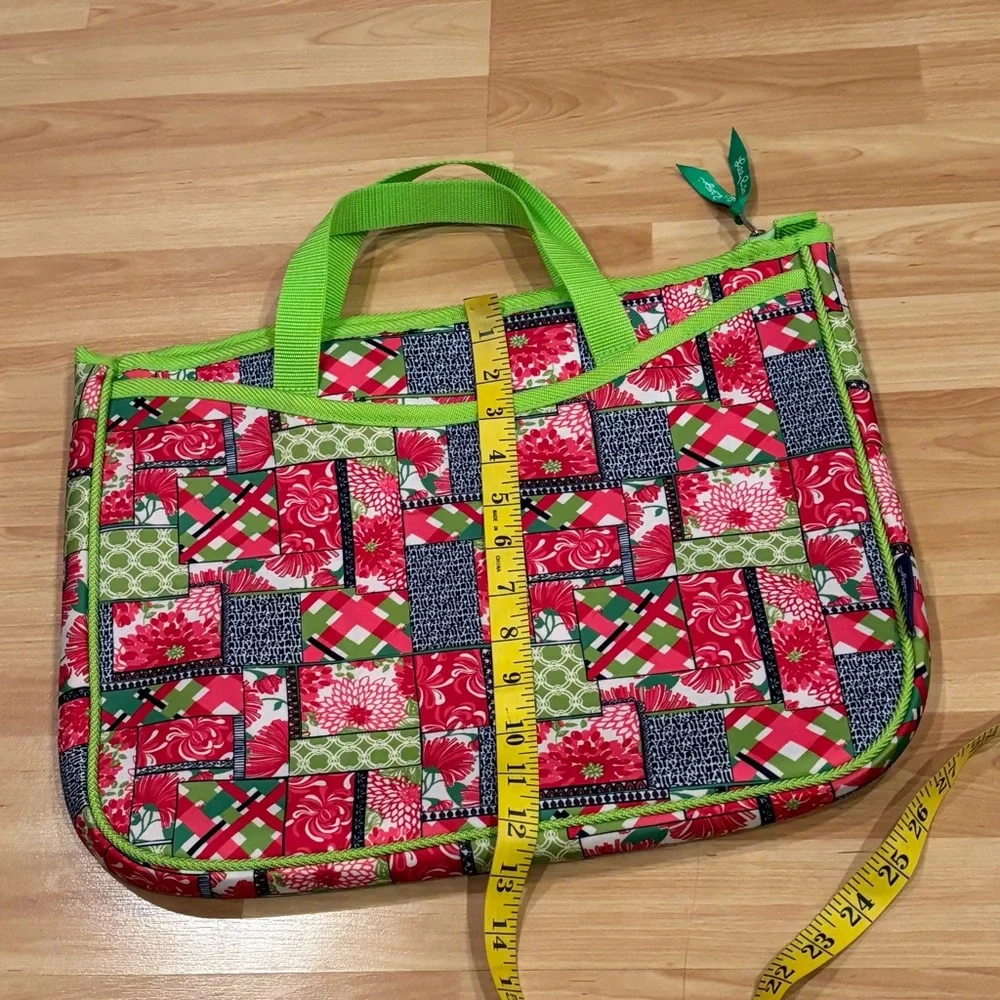 Lilly Pulitzer‎ Patchwork Laptop Bag with Green Accents