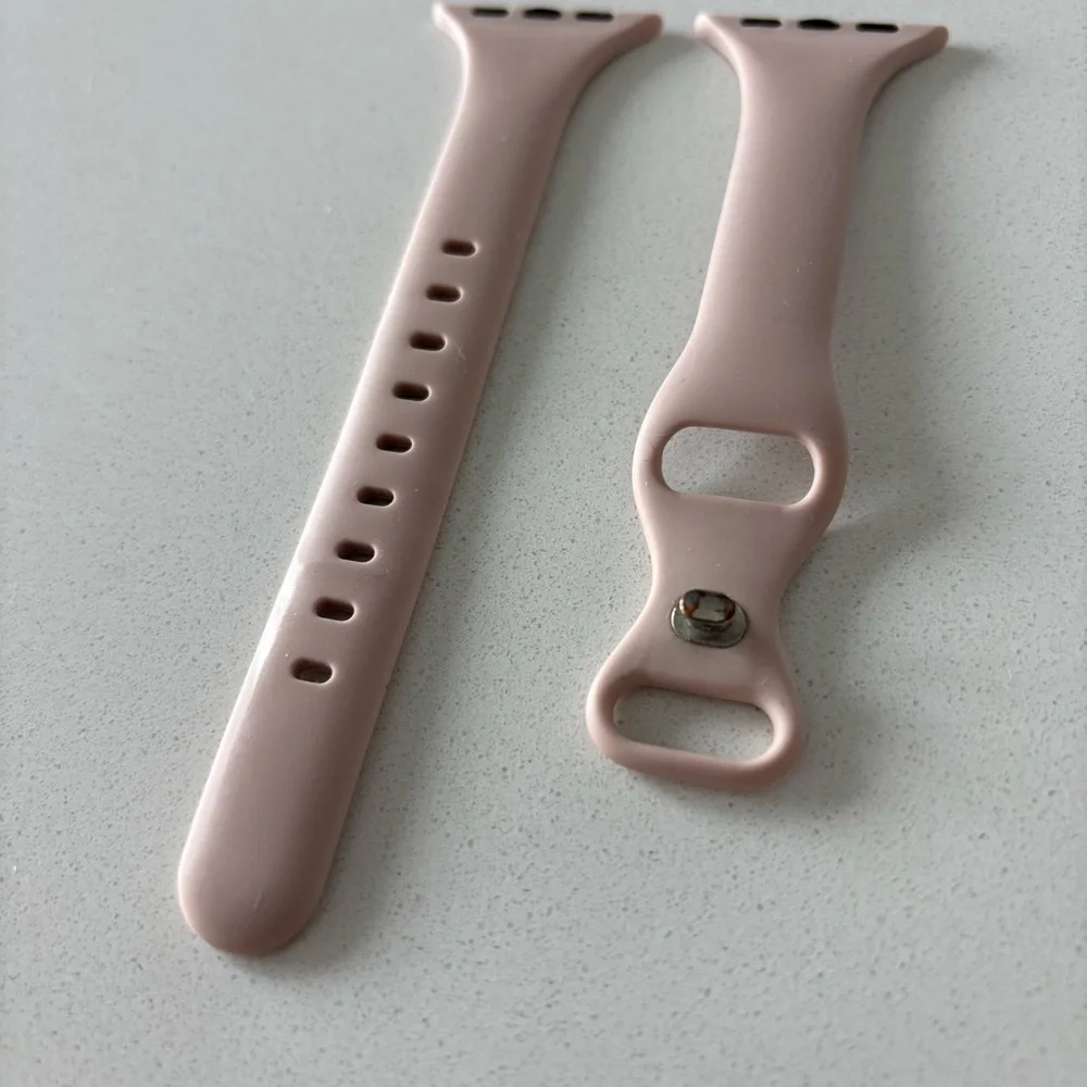 38/40/41 MM light pink/neutral Apple Watch silicone band