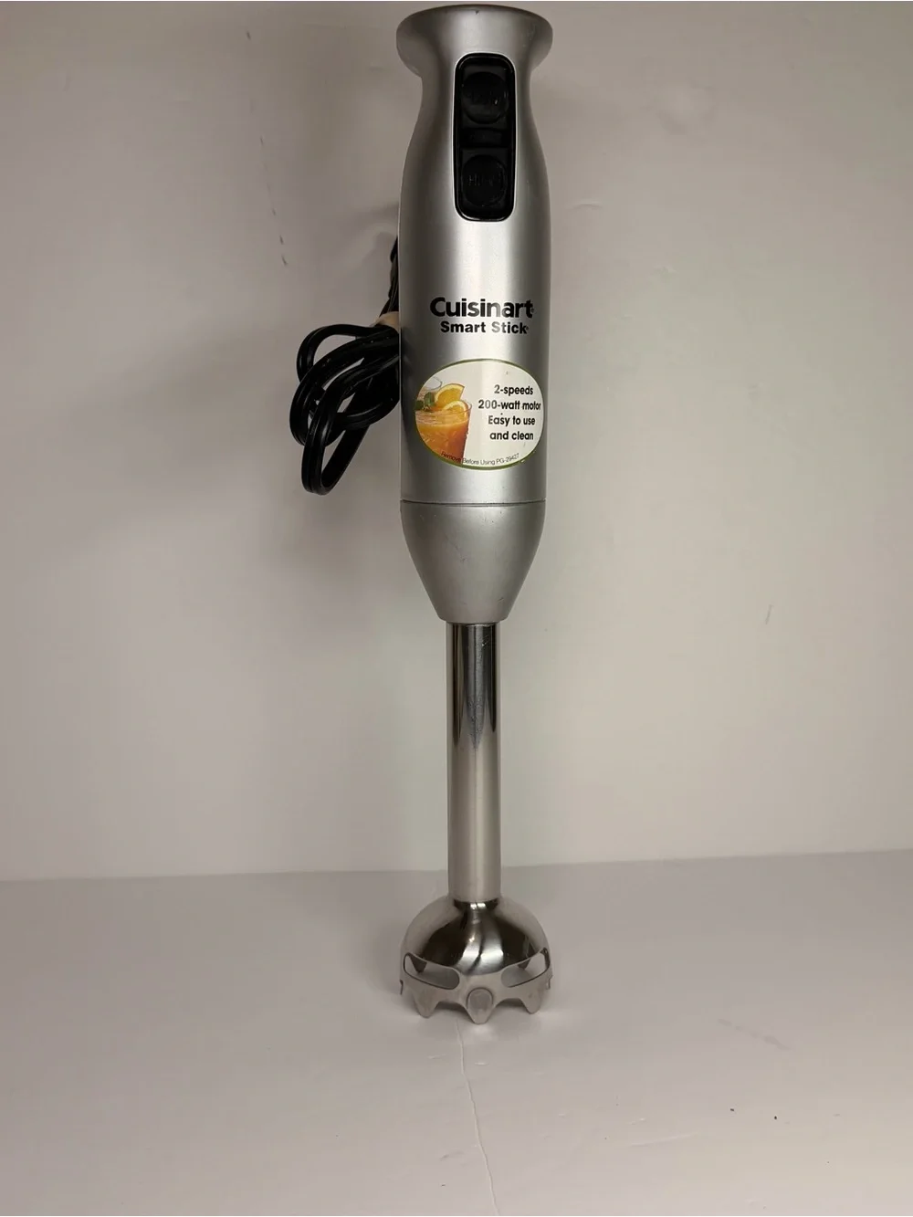 Cuisinart Smart Stick immersion blender in brushed chrome with a 200-watt motor
