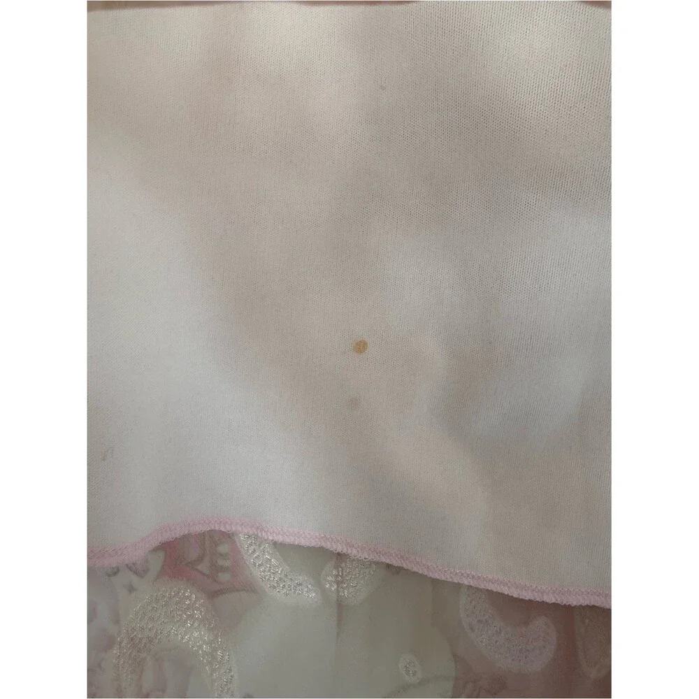 Skirt floral shiny vintage Floral Satin Slip Skirt in Peach and Cream