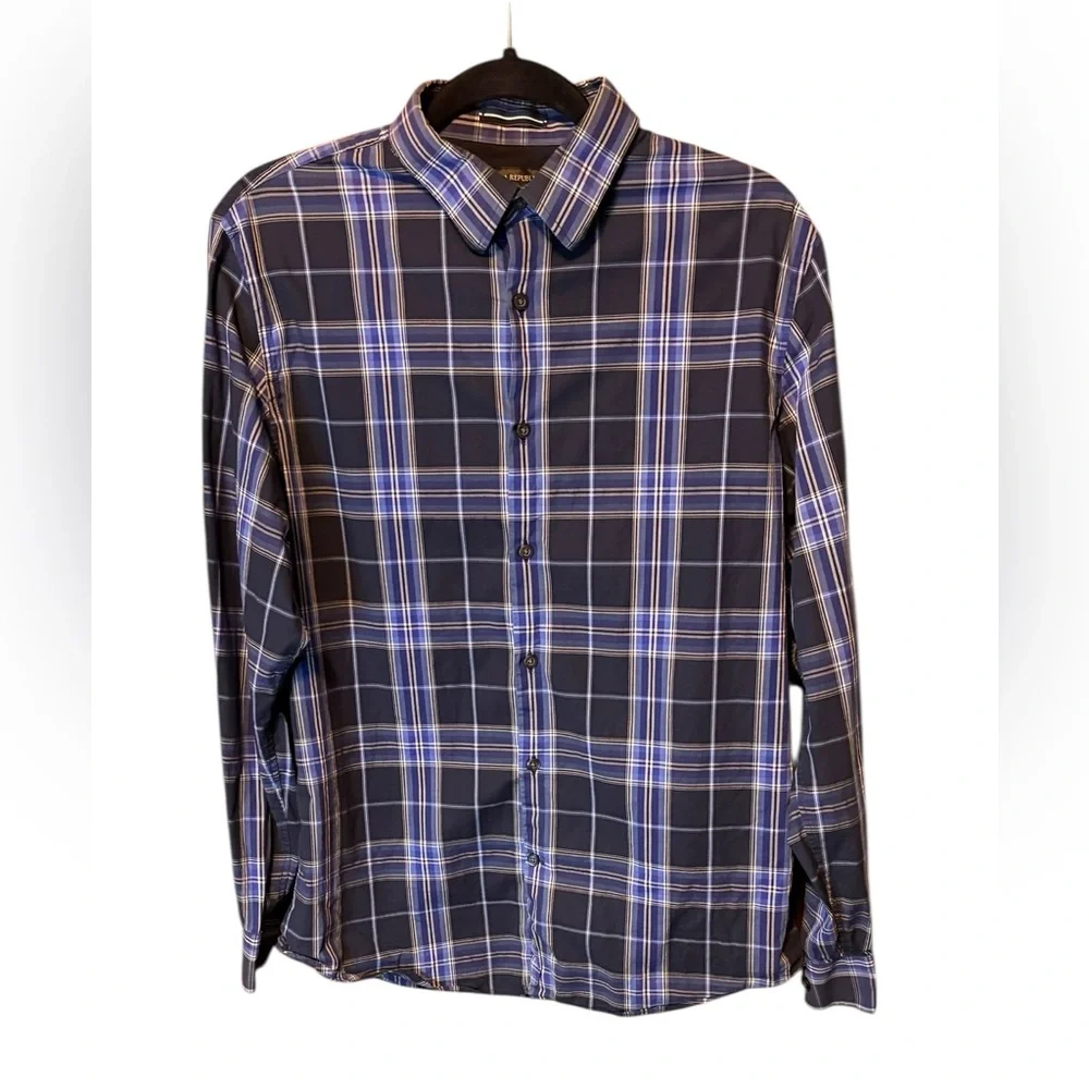 Banana Republic Plaid Button Down Shirt Men’s Medium Business Casual