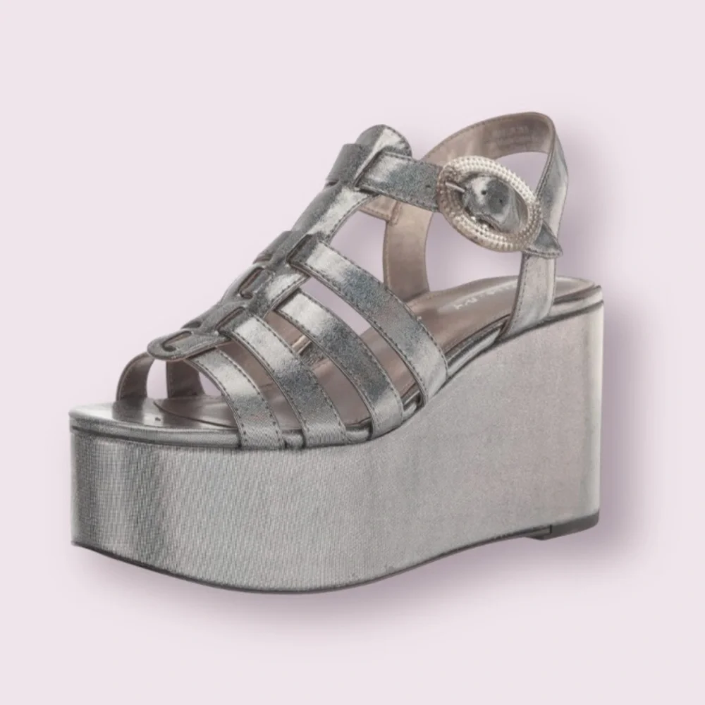 Circus NY by Sam Edelman Golda Platform Wedge Sandal in Iridescent Black