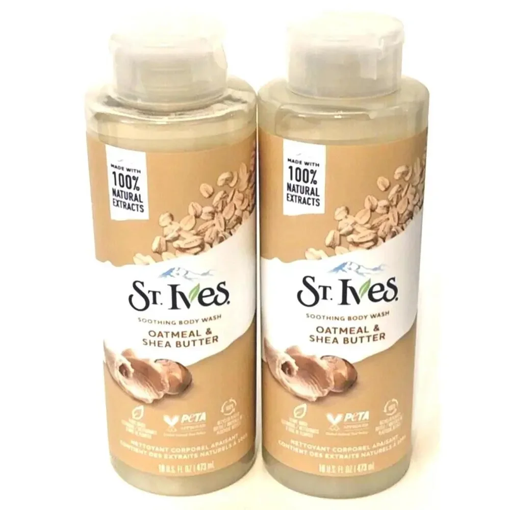 St Ives Soothing Body Wash Oatmeal & Shea Butter Plant Based 16 fl oz 2pk