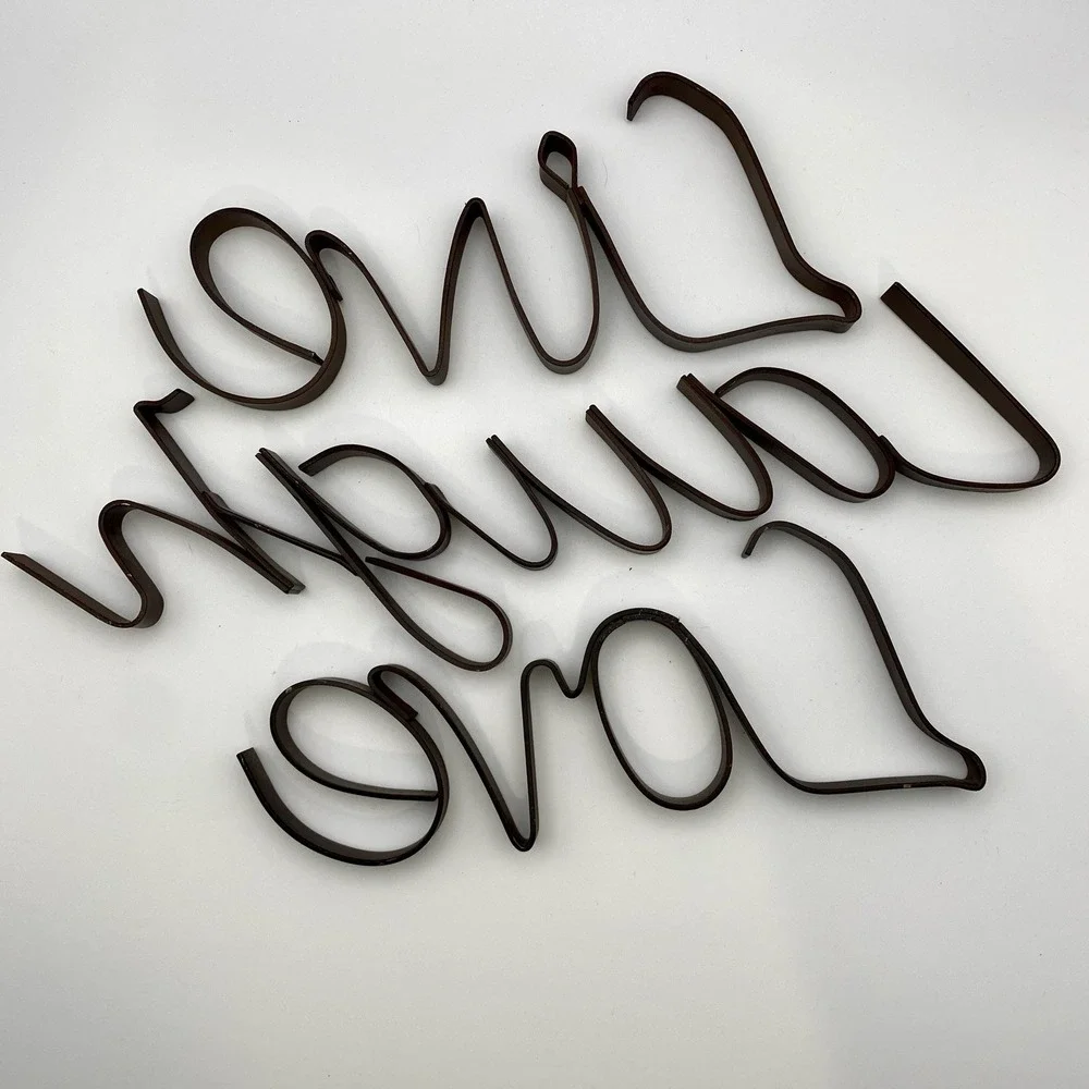 Live Love‎ Laugh Brown Metal Wall Hanging Weathered Rustic