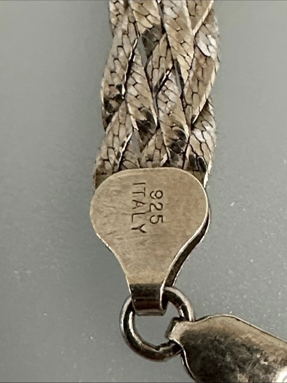 925 Sterling Silver stylish braided