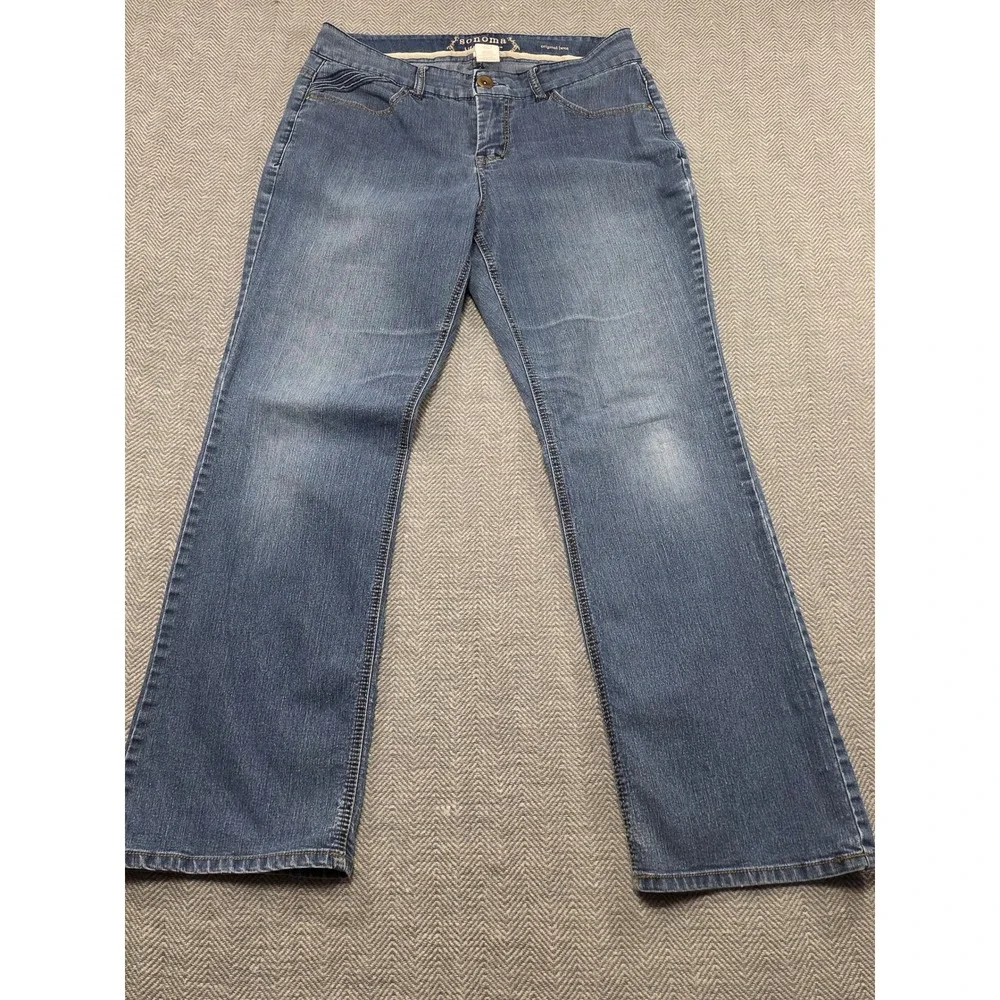 Sonoma Life Style Petite Original Boot‎ Jeans Medium Wash Denim Women Size 10P