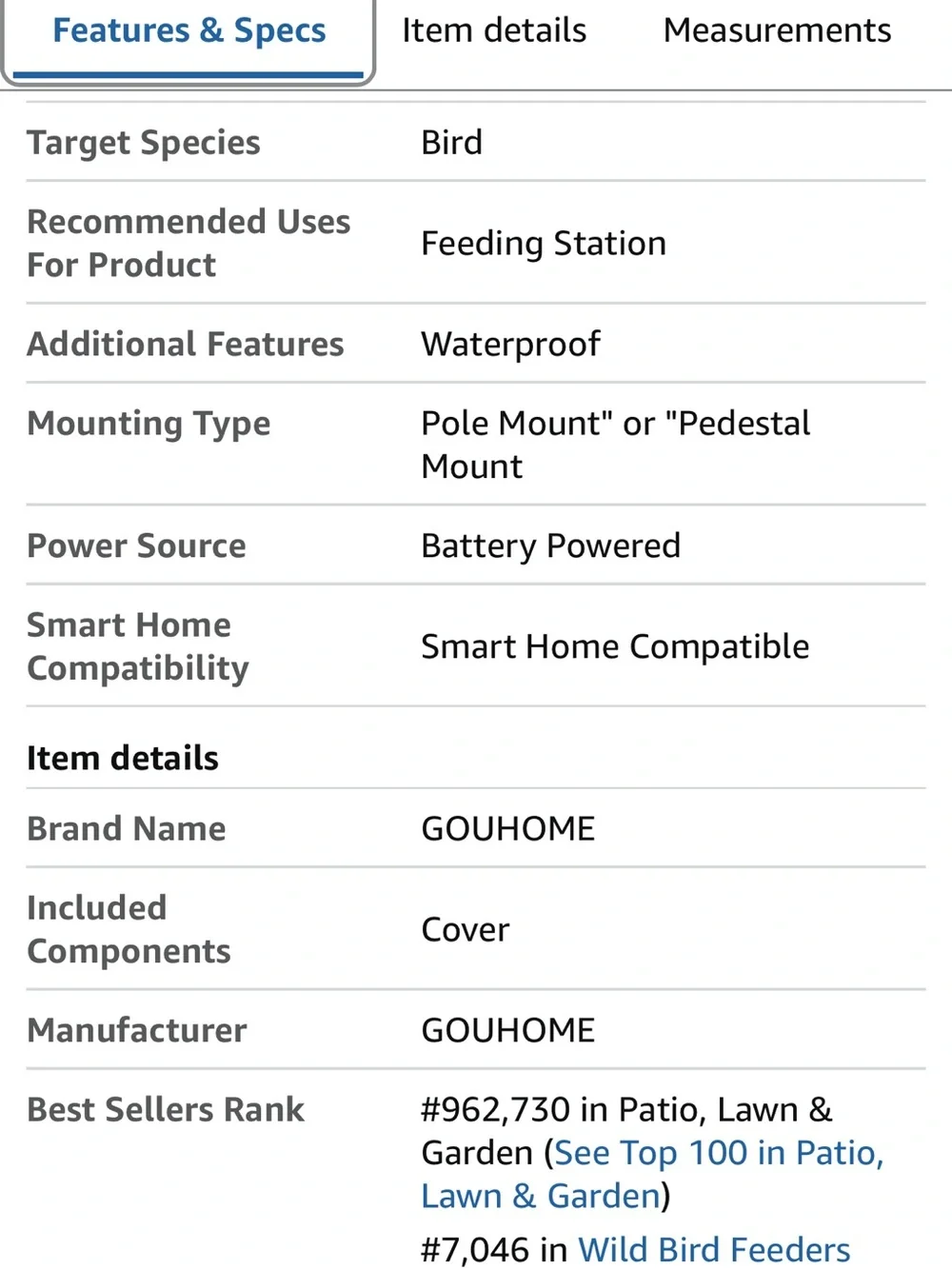 Bird Feeder smart remote