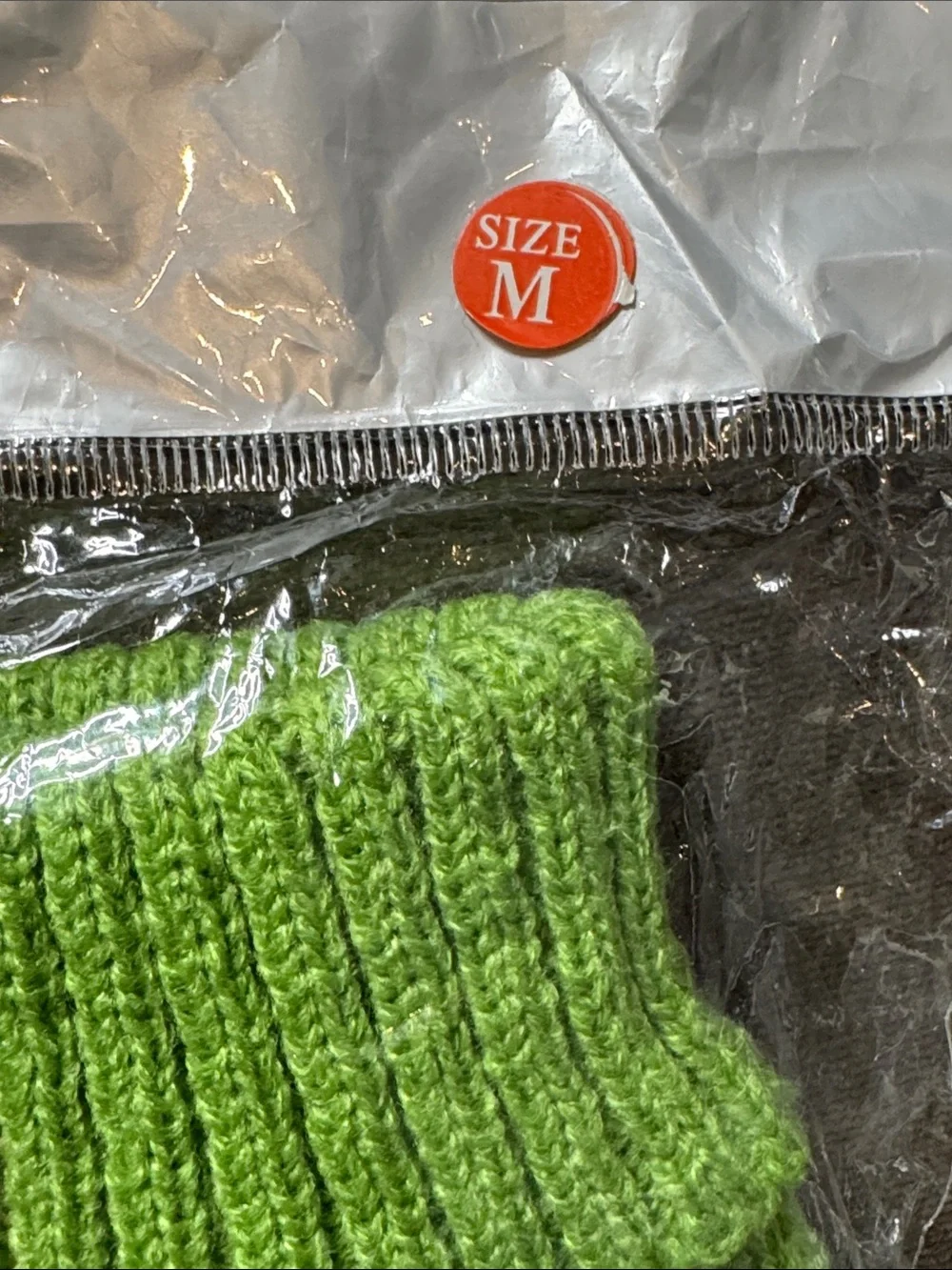 Green and White Striped Knit Pet Dog Cat Sweater Ribbed Turtle Neck Size M NEW