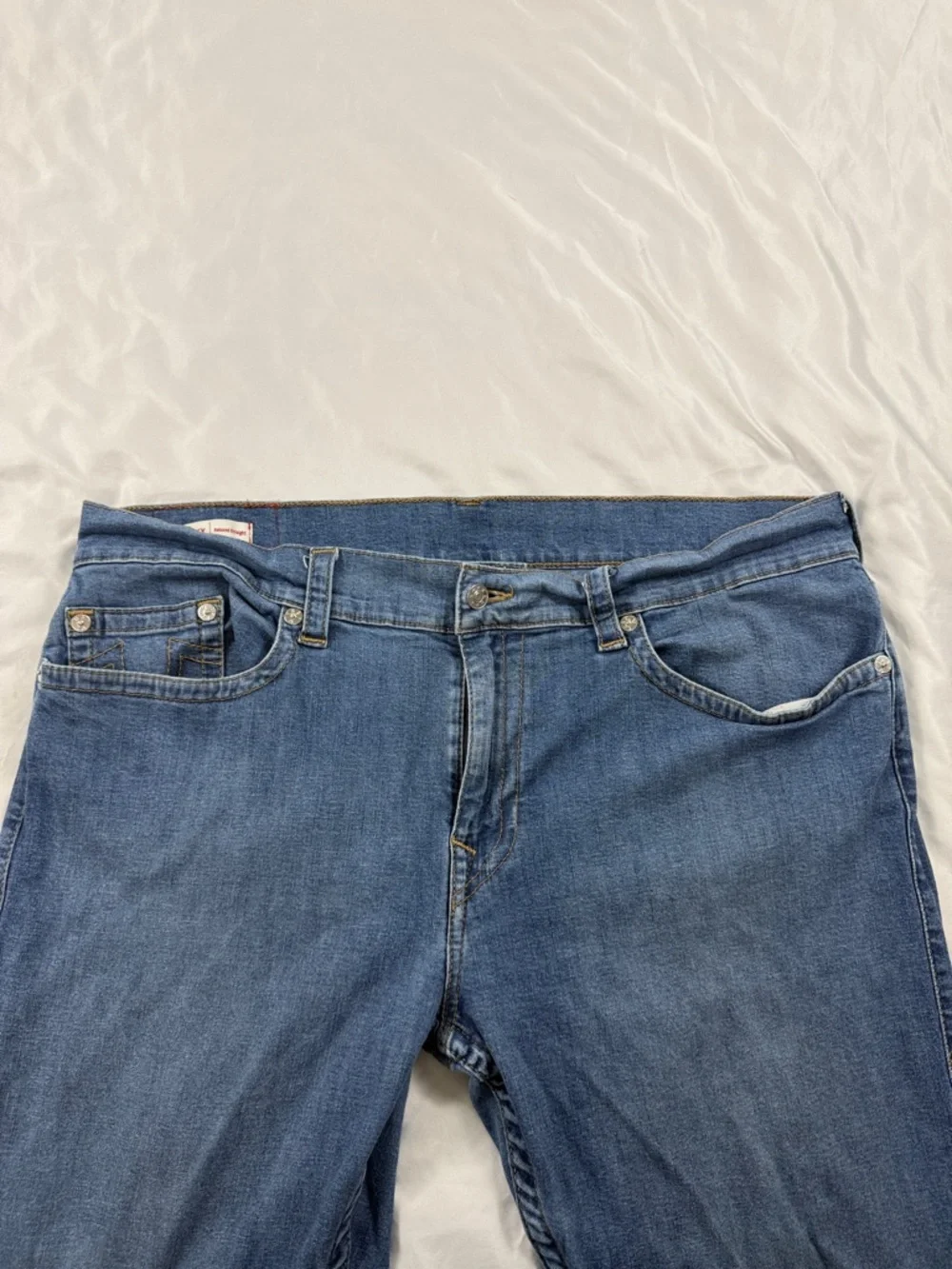 True Religion Ricky Jeans Mens 40x31 Relaxed Straight Medium Wash Stretch Denim