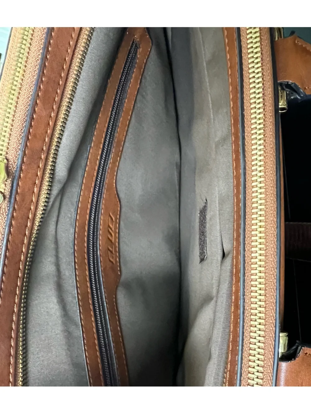Cluci Briefcase Oil Wax Leather Business 15.6 Inch Laptop Vintage Brown