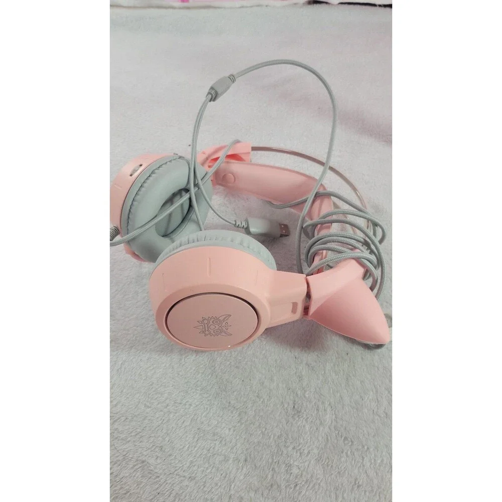 Onikuma X15 Pro Wired Gaming Headset RGB Light Cat Ears & HD Detachable Mic