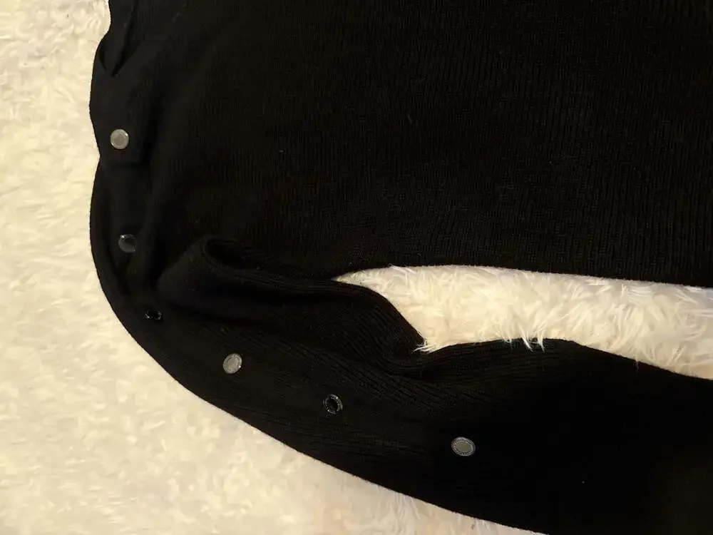White House Black‎ Market Button-Shoulder Ribbed Knit Tunic Sweater