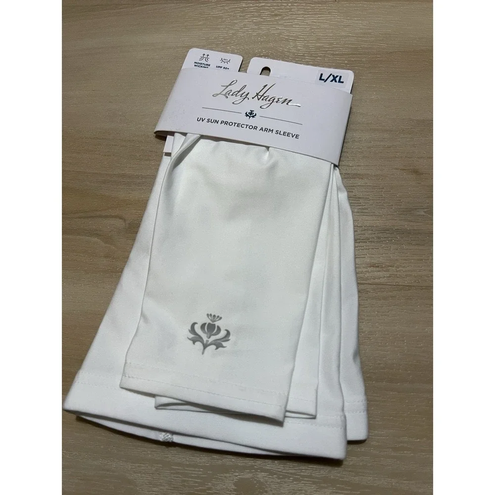 New Lady Hagen Women's Sun UV‎ UPF 50+ Protector Arm Sleeves Large/XL White
