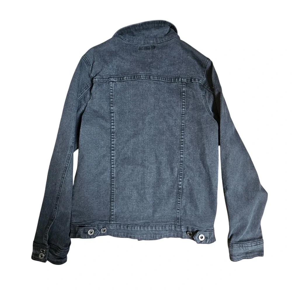 Sean‎ John Denim Trucker Jacket Button Front Long Sleeve Boys XL Black NWT