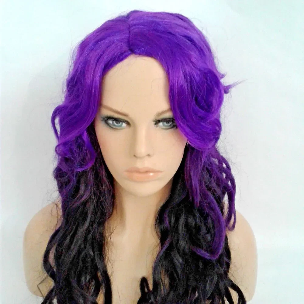 Graveside Bride Purple Black Ombre Wig Adult Womens Halloween Costume