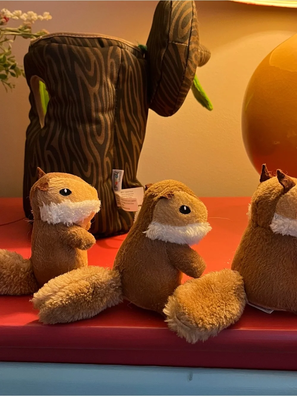 Outward Hound Hide-A-Critter series — Plush Log Hideout with squirrels