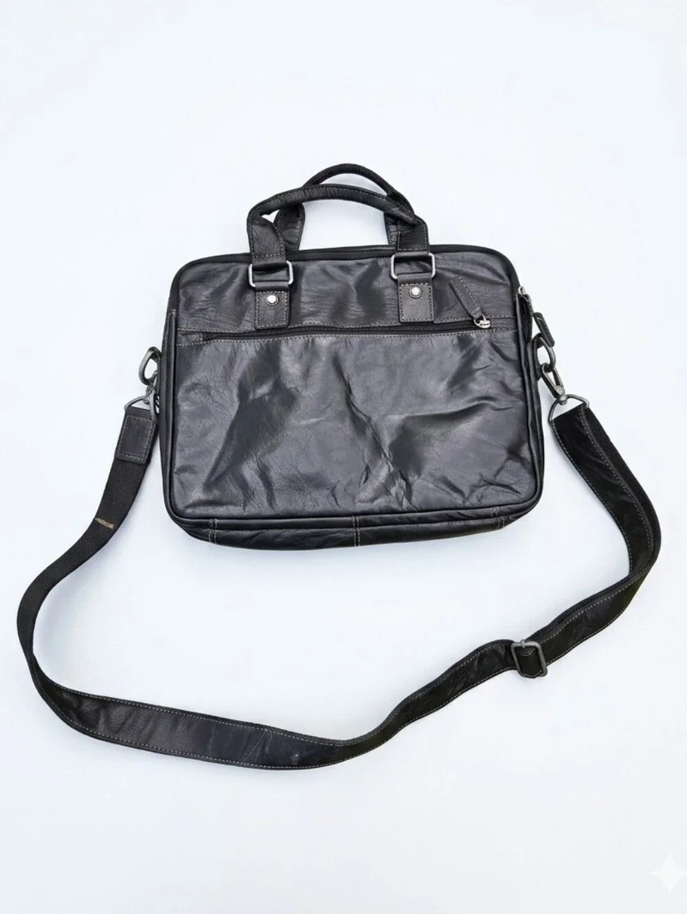 Jack Georges Voyager Professional Leather Briefcase - Black