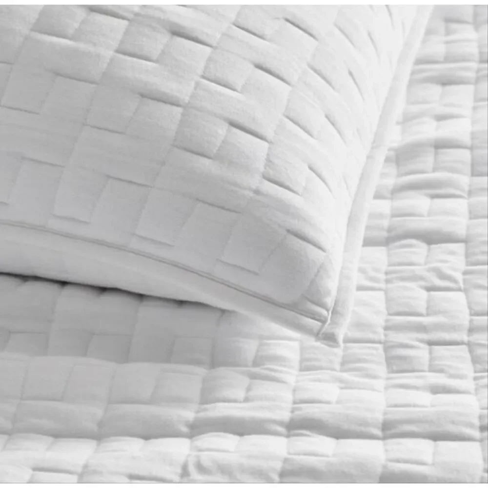 New The Company Store Air Layer White Cotton King Sham - Set of 2