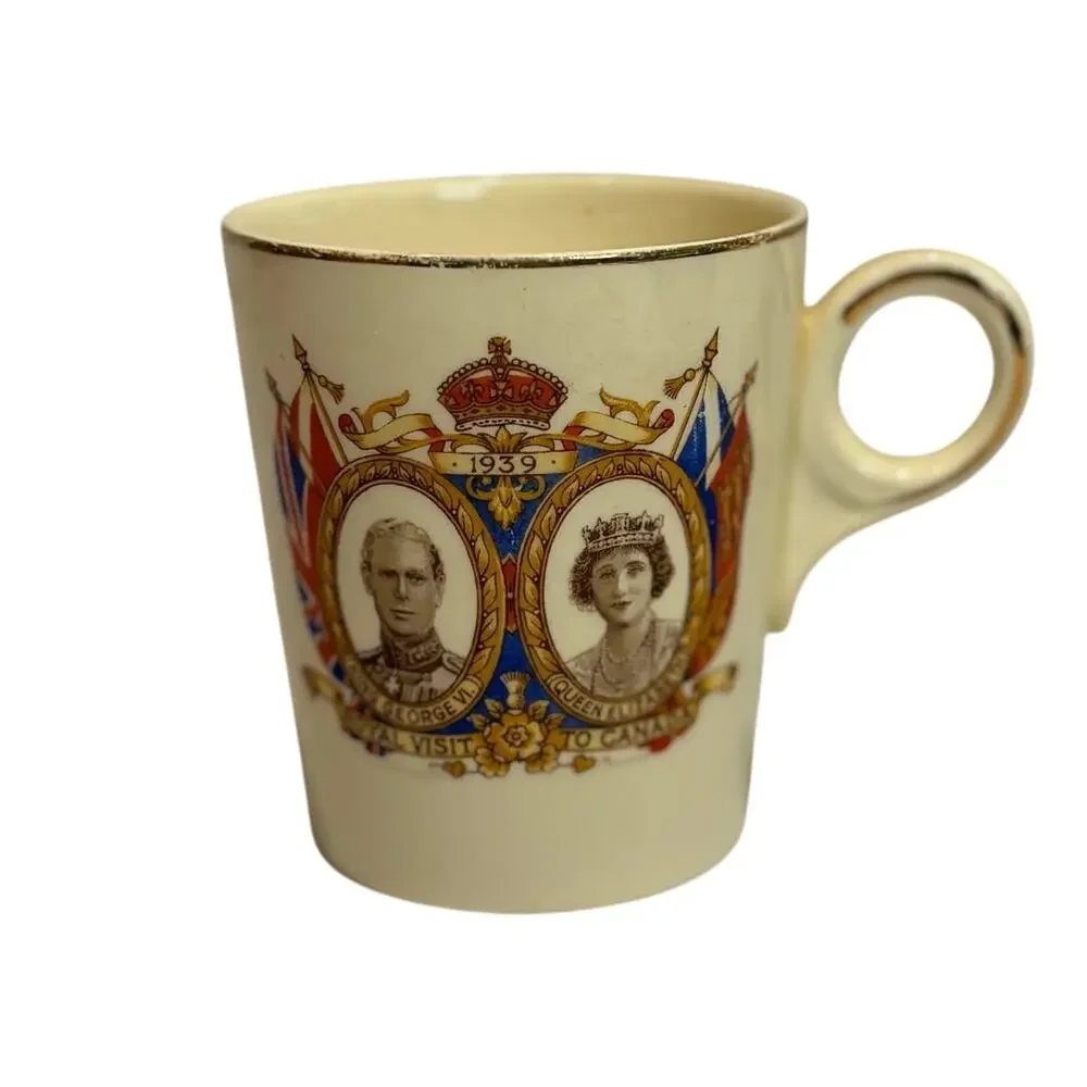 Vintage 1939 Royal Visit to Canada Cup - Porcelain, Made in England