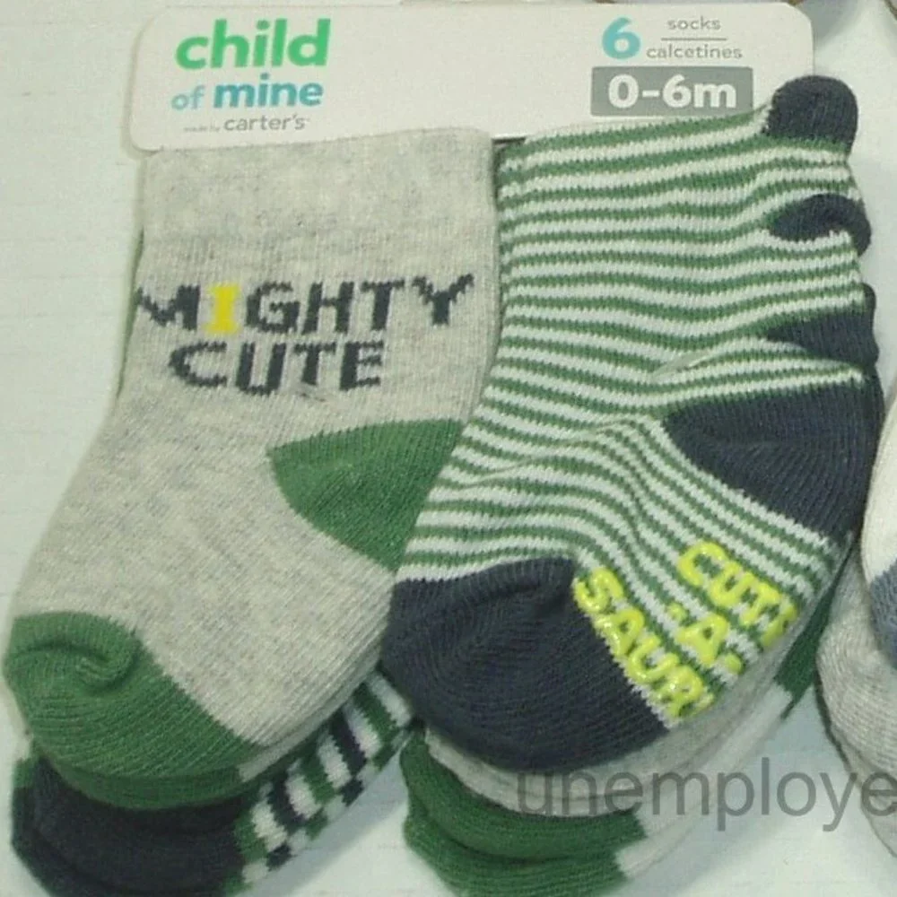 Baby Boys Socks Shoes Dinosaur 13 Items Mighty Cute a Saurus I'm a Big Deal 0/3M