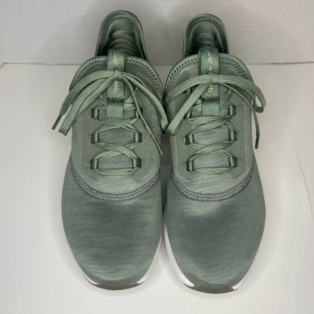 REEBOK DAILY FIT DMX LOW SLIP-ON TRAINERS‎ SNEAKERS WOMEN SHOES GREEN SIZE 8