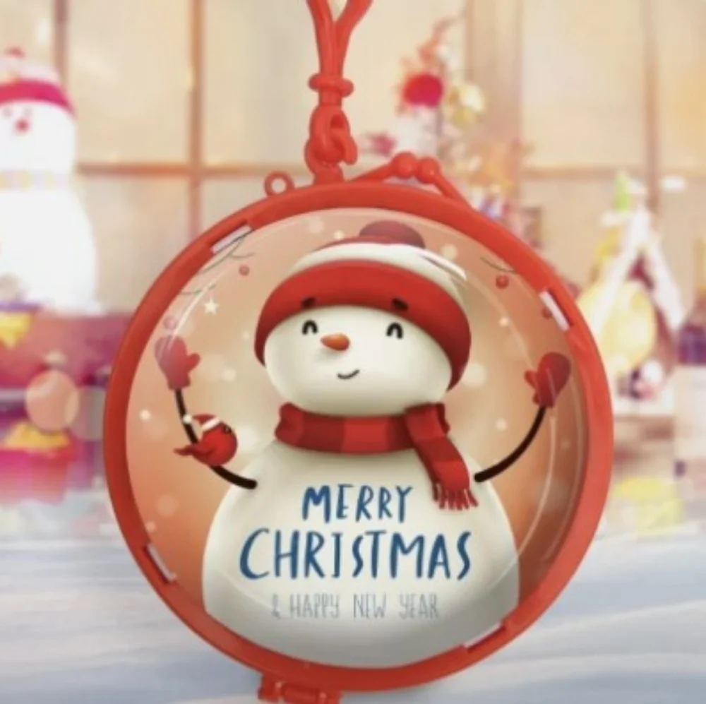 New Christmas Decorated Tin Coin Purse, Snowman, Holiday, T1MIS