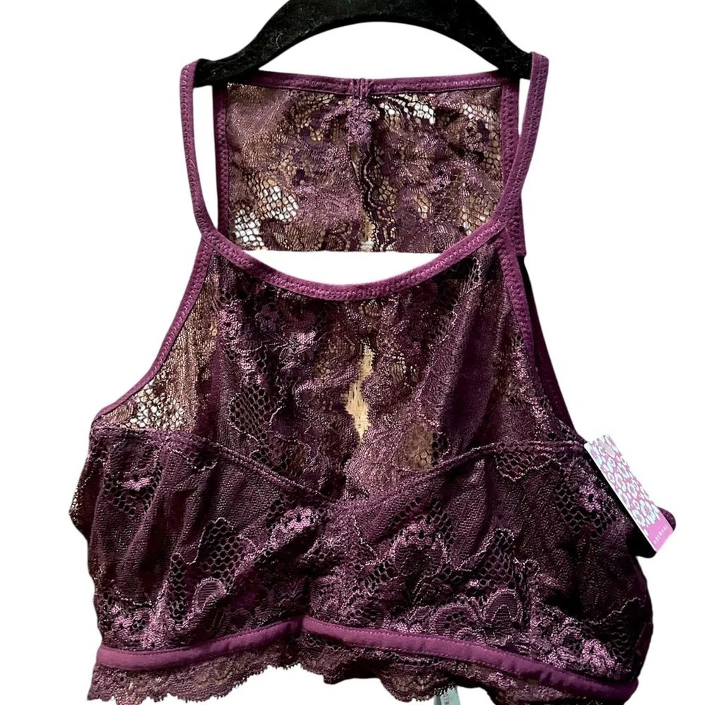 NWT Plum Women's Lace Bralette - High-Neck