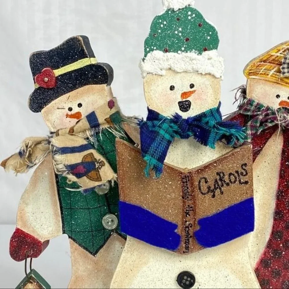 Handmade snowmen wooden