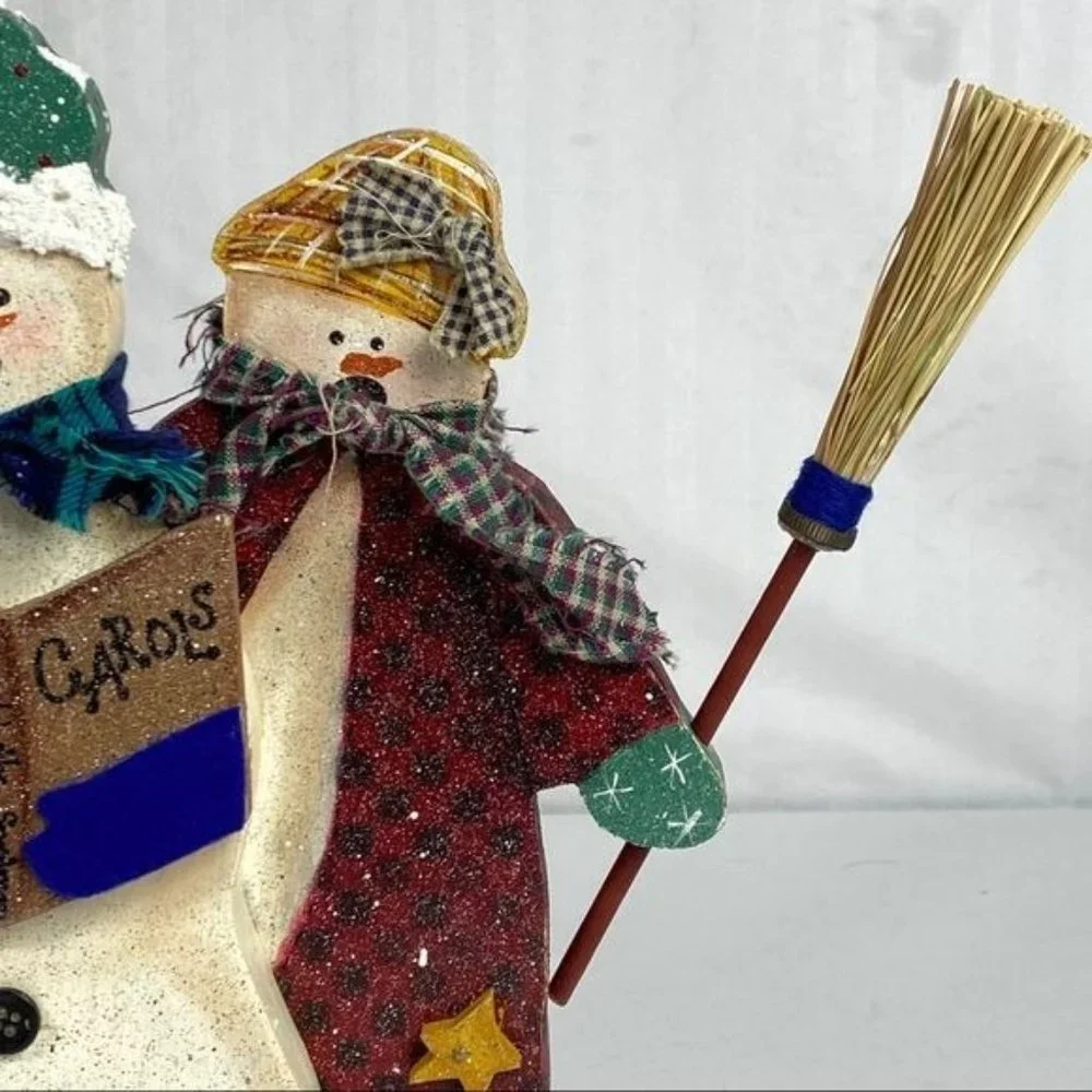 Handmade snowmen wooden