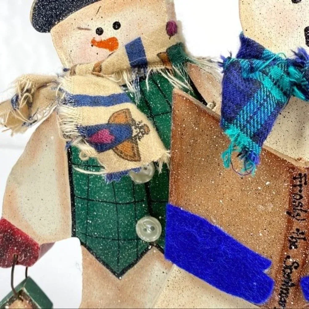 Handmade snowmen wooden
