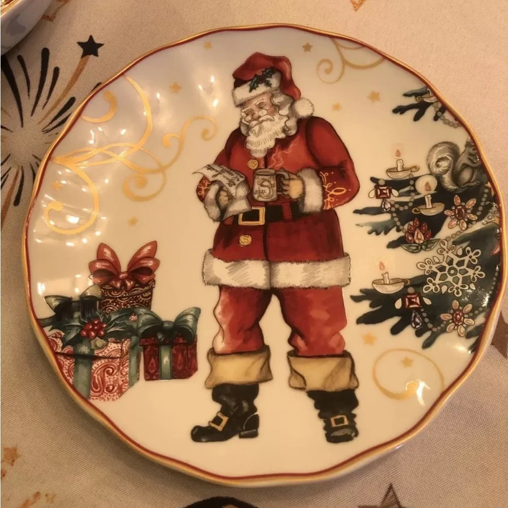 Williams Sonoma Twas The Night Before Christmas Santa 8.5” Salad Plate