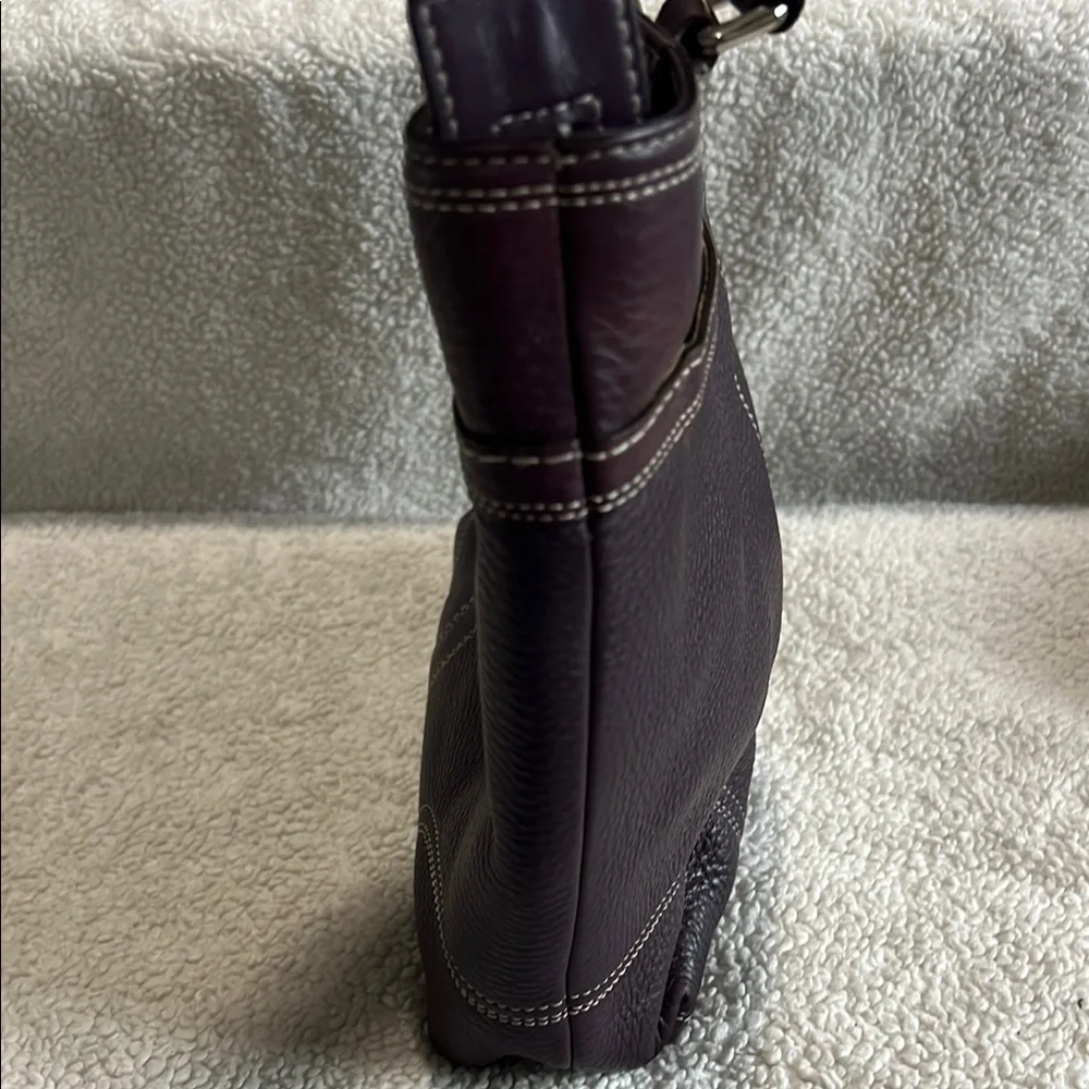 Coach Hamilton Purple Pebbled Leather Bag