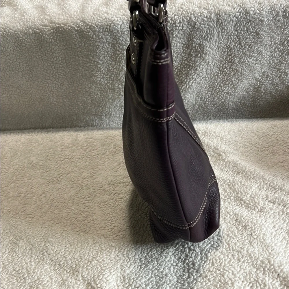 Coach Hamilton Purple Pebbled Leather Bag