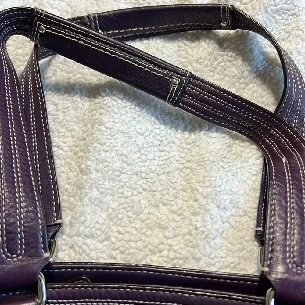 Coach Hamilton Purple Pebbled Leather Bag