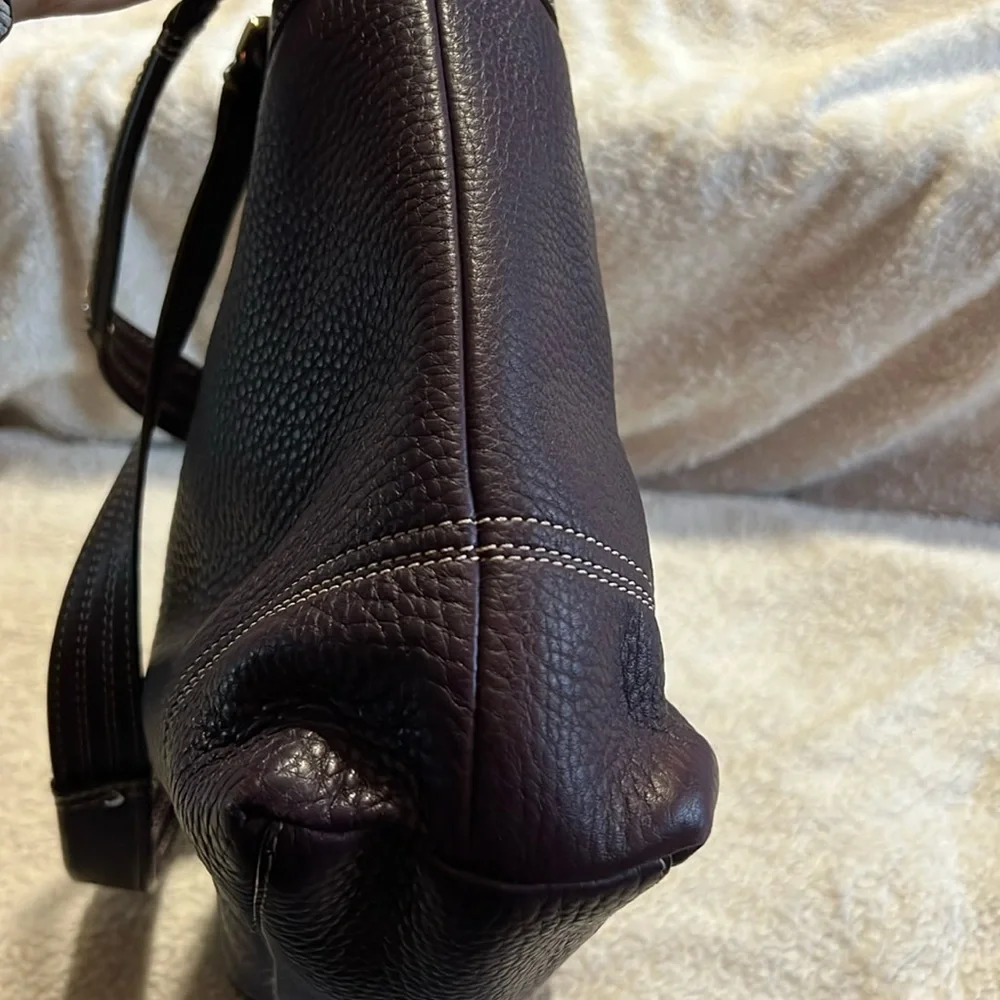 Coach Hamilton Purple Pebbled Leather Bag