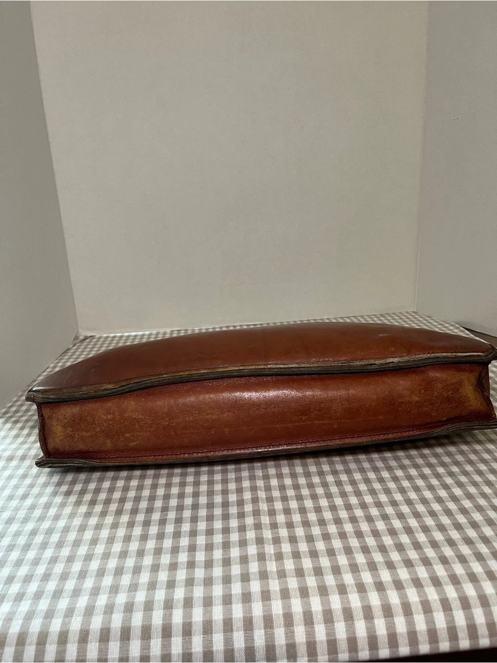 Vintage Schlesinger Brothers Brown Leather Briefcase / Portfolio 1970's-80's