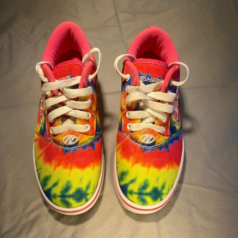 Heelys‎ Tie Dye Rainbow Pink Girls Youth Roller Shoes Sneakers Size 4 Pro 20